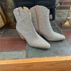 NWT Matisse Women's Glitter Ankle Cowboy Boots
